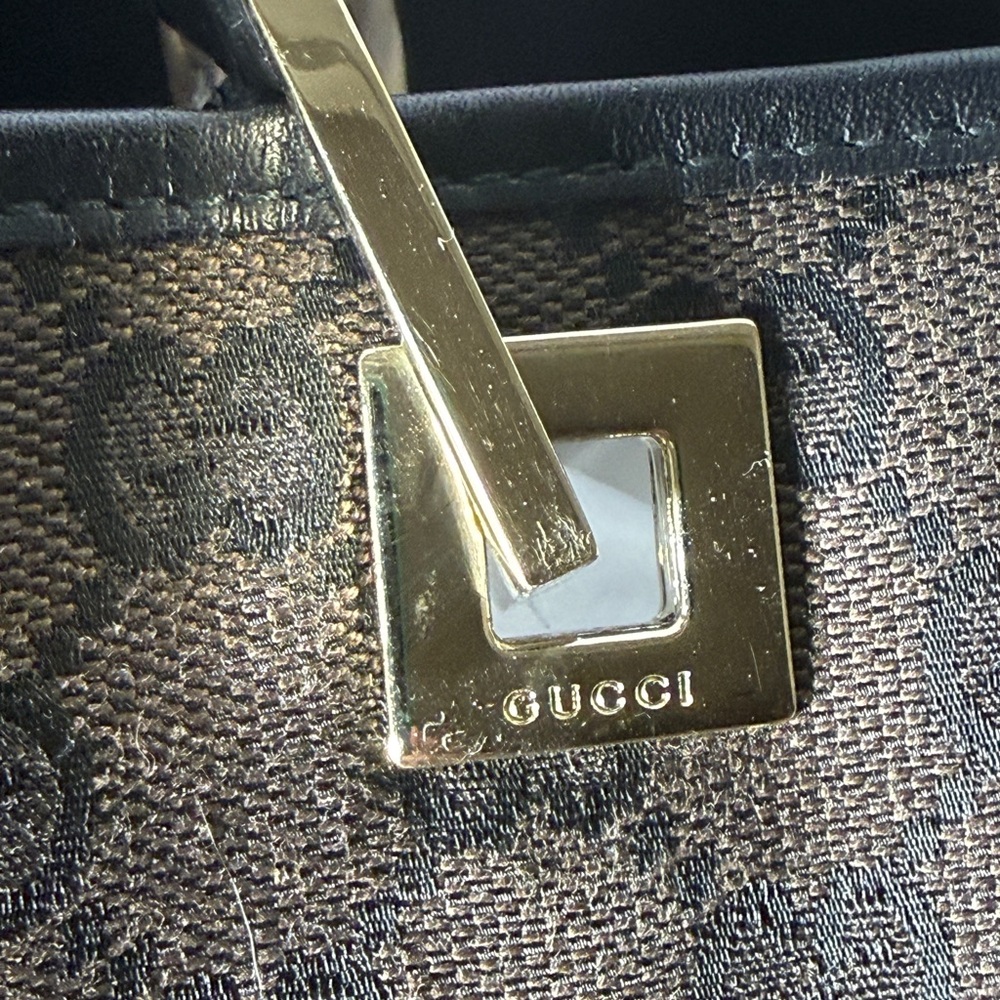 Gucci Black and Brown Patterned Tote - Picture 8 of 15